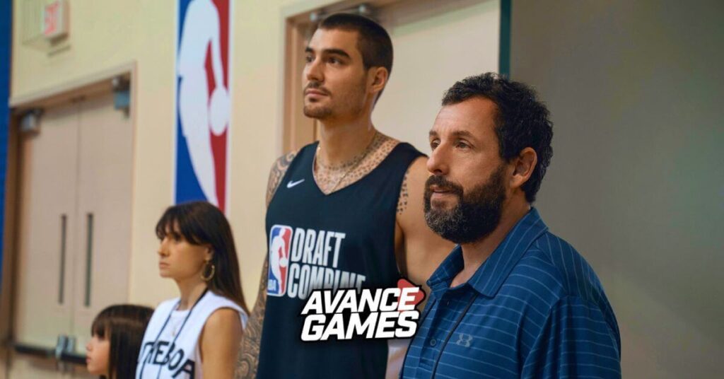 Adam-Sandler-Basquete-Arremessando-Alto-Hustle-2022-Avance-Games