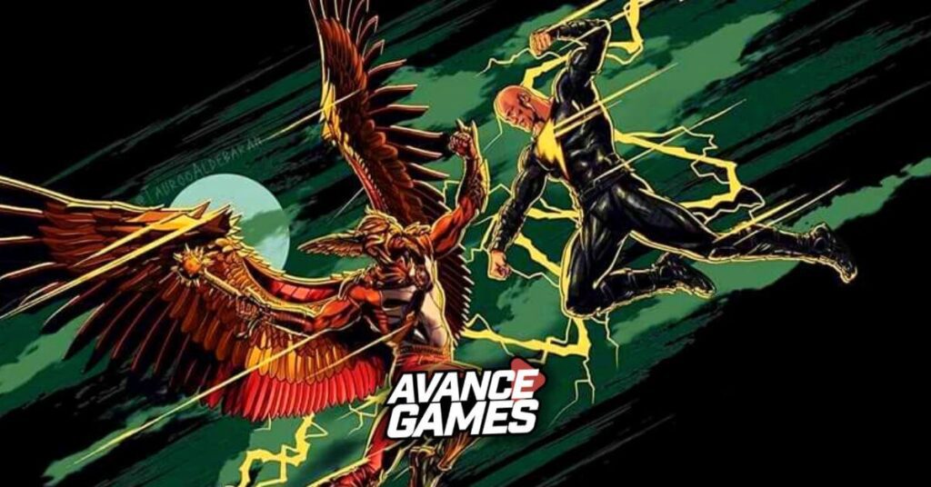 Adão Negro dublado de Black Adam DC The Rock Hawk Art Avance Games