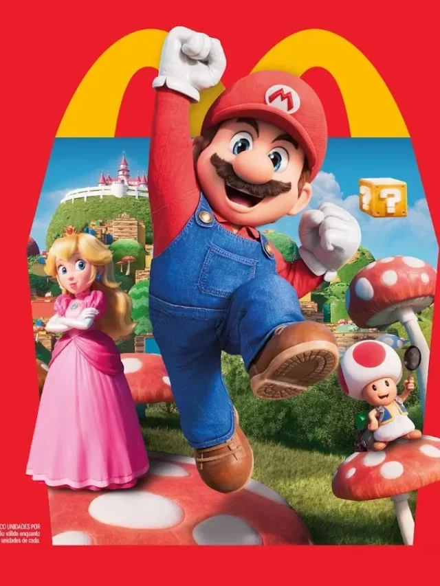 Super Mario Bros no McDonald’s: Filme de 2023 é tema de brindes do McLanche Feliz