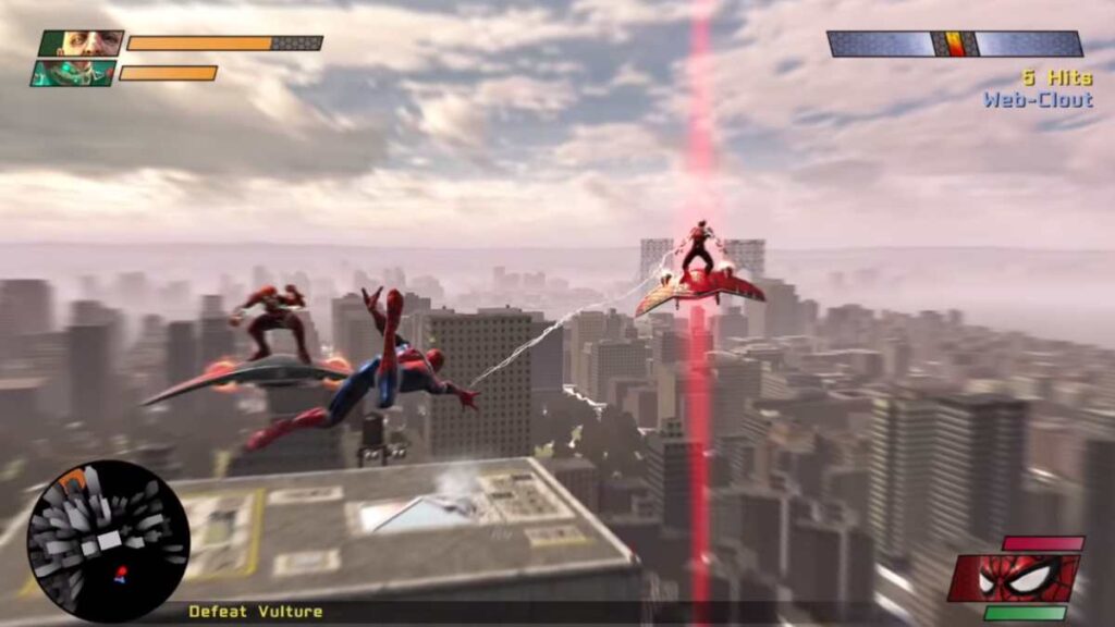 spider man web of shadows web strike attack marvel avance games 1