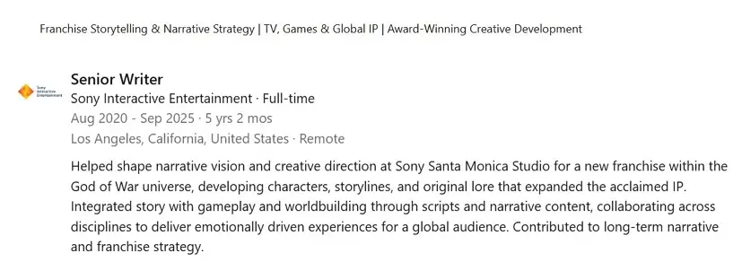 God of War linkedin