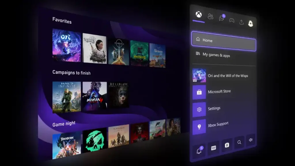 Xbox dashboard